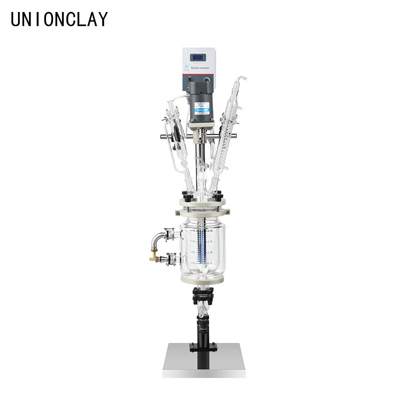 Double Layer Jacketed Glass Reactor 1L-3L