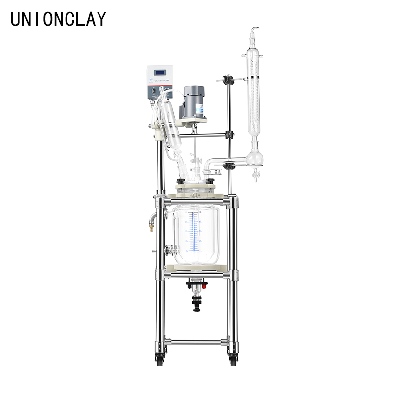 Double Layer Jacketed Glass Reactor 5L