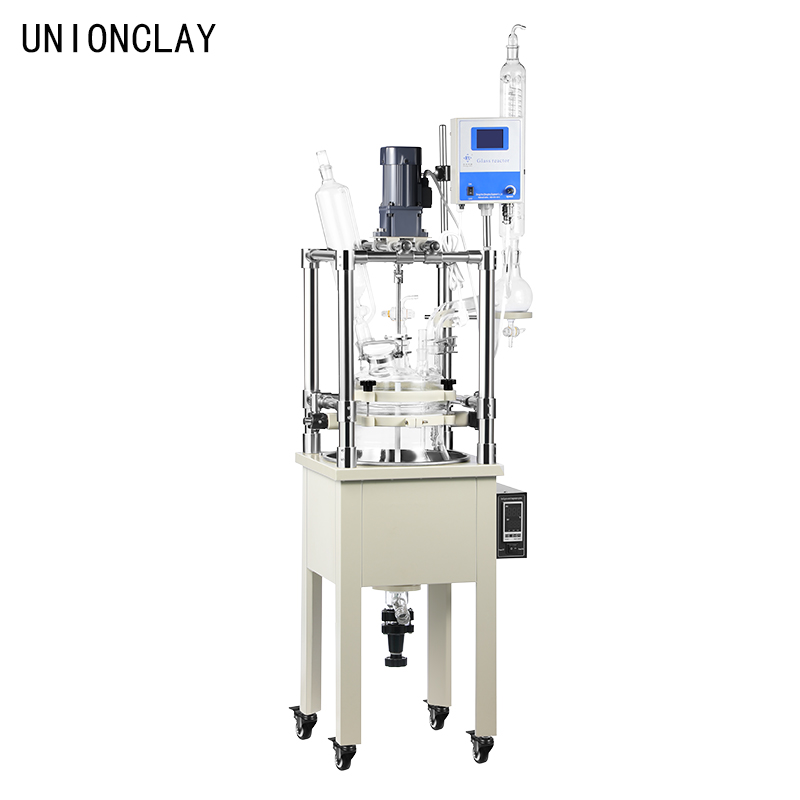 Openable Single Layer Cylindrical Glass Reactor 10L-100L