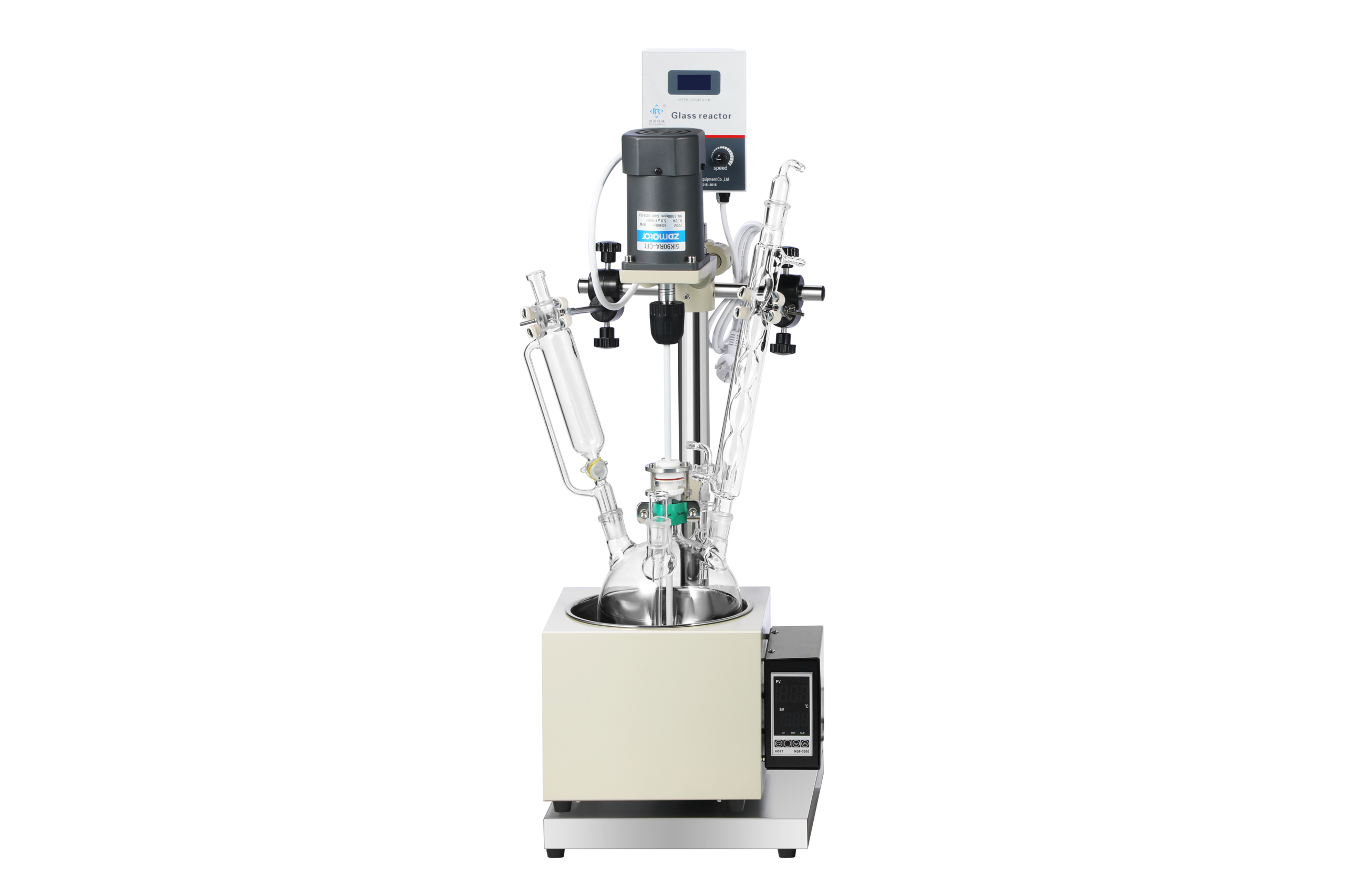 Single Layer Glass Reactor 1L-5L detail view