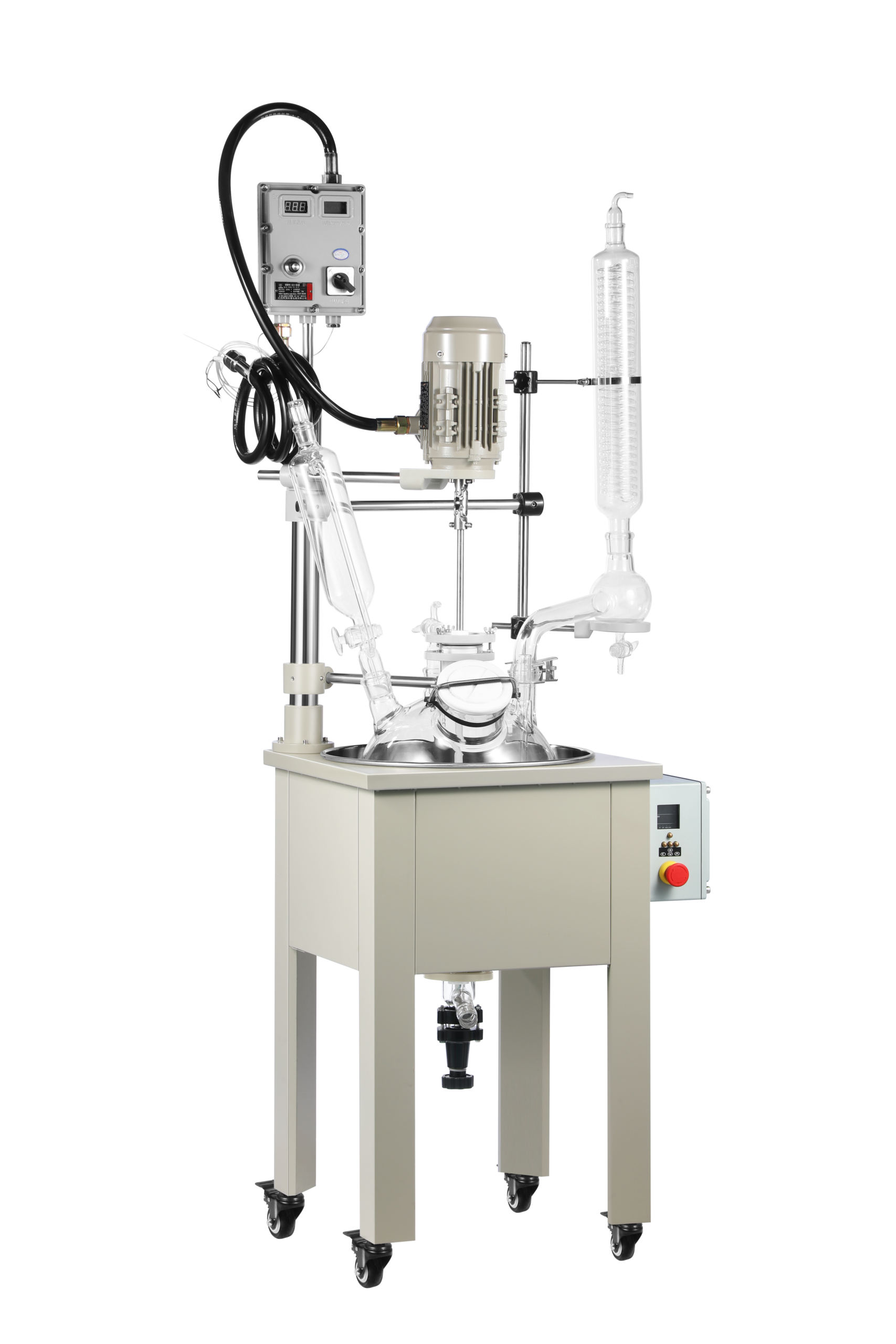 Single Layer Spherical Explosion Proof Glass Reactor 10L-100L detail view