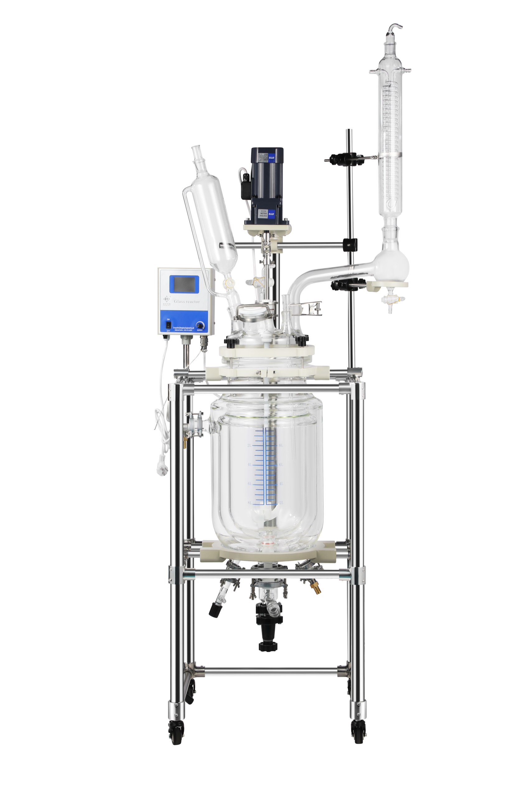 Triple Layer Glass Reactor detail view